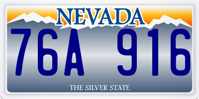 NV license plate 76A916