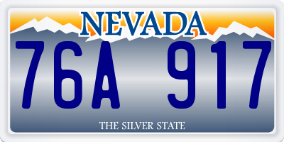 NV license plate 76A917