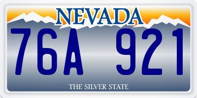 NV license plate 76A921