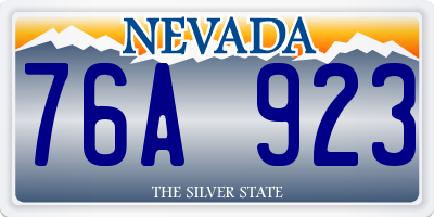 NV license plate 76A923