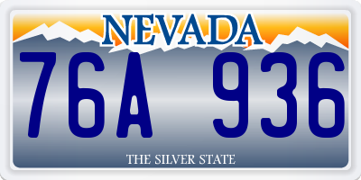 NV license plate 76A936