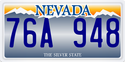 NV license plate 76A948