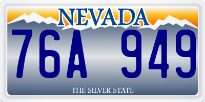 NV license plate 76A949