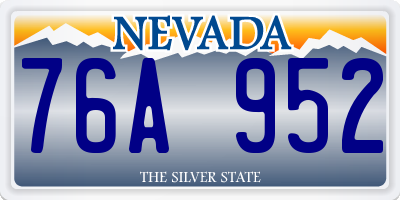 NV license plate 76A952