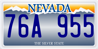 NV license plate 76A955