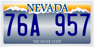 NV license plate 76A957