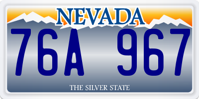 NV license plate 76A967