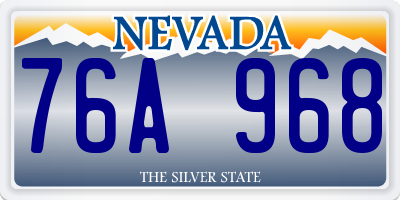 NV license plate 76A968