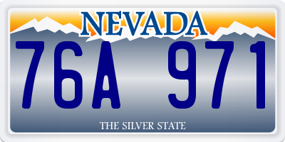 NV license plate 76A971