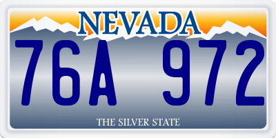 NV license plate 76A972