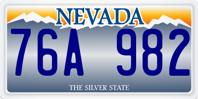 NV license plate 76A982