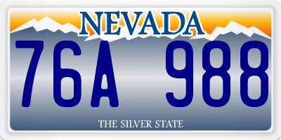 NV license plate 76A988