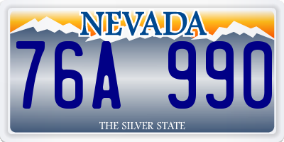 NV license plate 76A990