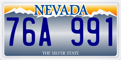 NV license plate 76A991