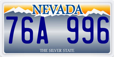 NV license plate 76A996