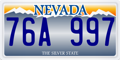 NV license plate 76A997