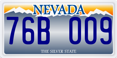 NV license plate 76B009
