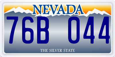 NV license plate 76B044