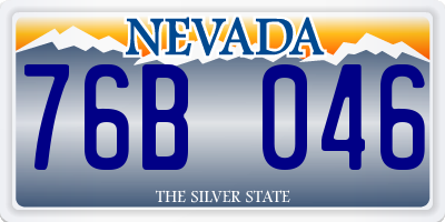 NV license plate 76B046