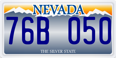 NV license plate 76B050