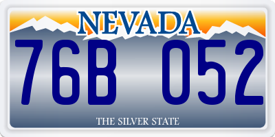 NV license plate 76B052