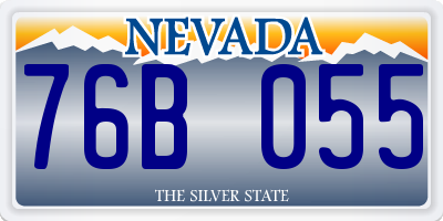 NV license plate 76B055