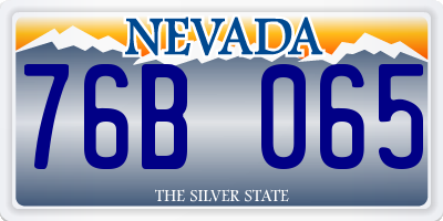NV license plate 76B065