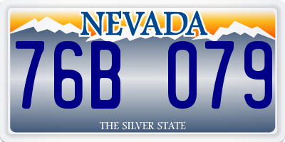 NV license plate 76B079