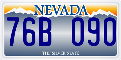 NV license plate 76B090