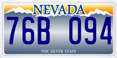 NV license plate 76B094