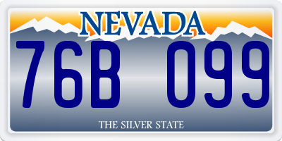 NV license plate 76B099