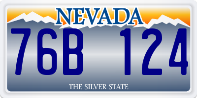 NV license plate 76B124