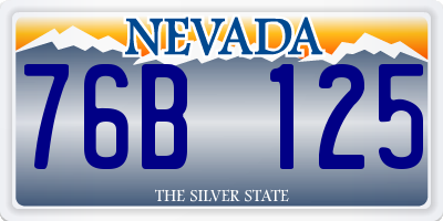 NV license plate 76B125