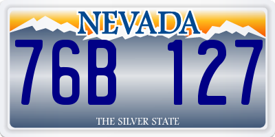 NV license plate 76B127