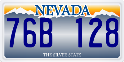 NV license plate 76B128