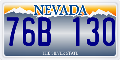 NV license plate 76B130