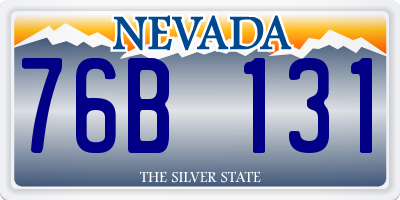 NV license plate 76B131