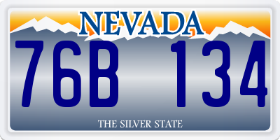 NV license plate 76B134