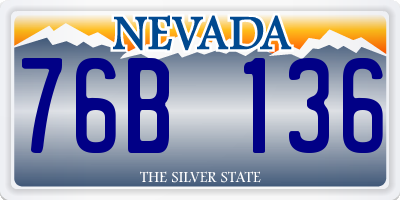 NV license plate 76B136