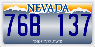 NV license plate 76B137
