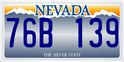 NV license plate 76B139