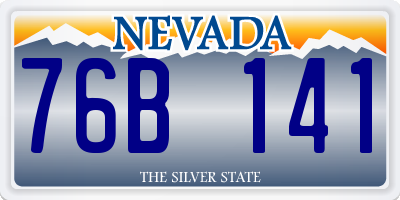 NV license plate 76B141