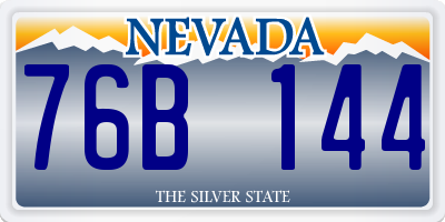 NV license plate 76B144