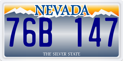 NV license plate 76B147