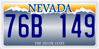 NV license plate 76B149