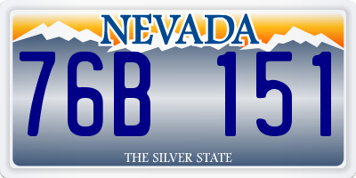 NV license plate 76B151