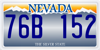 NV license plate 76B152