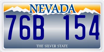 NV license plate 76B154