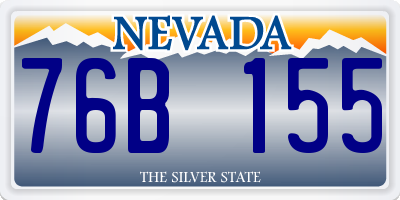 NV license plate 76B155