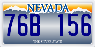 NV license plate 76B156